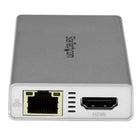 StarTech USB-C Multiport Adapter for Laptops, Silver/White-Compact, rugged housing for portability and reliability, with attractive white and silver finish