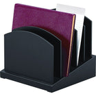 Victor Wood Incline File Desk Organizer, Midnight Black (8601-5)-Dimensions: 9-3/4"H x 9-3/4"W x 9-3/4"D