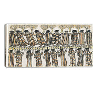Designart William Barak, Figures in Possum Skin Cloaks Canvas Art Print, (PT5002-40-20)-Print
