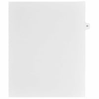 Mark Maker Legal Exhibit Index Tab White Single Tabs, 1/15th Cut, Letter Size, No Holes, Number 49, 25 Pack-White Single Tabs, 1/15th Cut