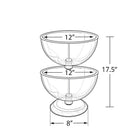 Azar 2-Tier Bowl Counter Display, 12" (720212)-Polycarbonate & Metal