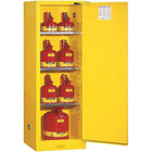 Justrite Sure-Grip EX Slimline Safety Cabinets, 1 Door, Self-Close, Slimline, 23" x 18" x 65"-Three adjustable shelves provide flexible, safe storage