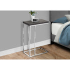 Monarch Specialties 3228 Accent Table - Grey With Chrome Metal-Assembly Required