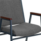 Flash Furniture HERCULES Series Heavy Duty Fabric Stack Chairs with Arms - Grey - 4 Pack-Grey Fabric Upholstery