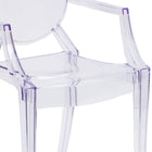 Flash Furniture Ghost Chair with Arms - Transparent Crystal-Fluid Design
