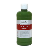 Handy Art Student Acrylic Paint Green Oxide 16oz, 3 Pack (RPC101045)-Acrylic paint that can be used on most any surface