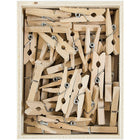 JAM Paper Wood Clothing Pin Clips, Medium, 1 1/8, Natural Brown, 2 Packs of 50, 100 Total (2230719108a)-3