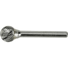 Solid Carbide Burrs, 1/4" Shank-sc9o Double Cut, Bl293, 0.45, 5 Pack-BALL SHAPE - No.