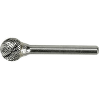 Solid Carbide Burrs, 1/4" Shank-sc9o Double Cut, Bl293, 0.45, 5 Pack-BALL SHAPE - No.