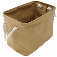 Cathay Importers Eco-Friendly Paper Rectangle Storage Basket, Brown, Medium (EC-21-0069)-Dimensions: 9.5"H x 12.5"W x 8"D