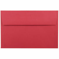 JAM Paper A9 Invitation Envelopes, 5.75 x 8.75, Brite Hue Red Recycled, 250 Pack (14257H)-Red recycled envelope