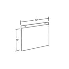 Azar Displays 9" x 12" Horizontal Wall Mount Acrylic Sign Holder, Clear, 10 Pack (162713)-Wall hanging frame is constructed of clear 0.100" thick plastic that allows for easy viewing