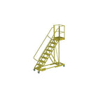 Tri-Arc Supported 90" Cantilever Rolling Ladder, Perforated, 97" x 30" (UCS500920246)-Frame Material: Steel