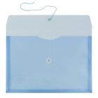 JAM Paper Plastic Envelopes with Button and String Tie Closure, Legal Booklet, 9.75 x 14.5, Blue Poly, 12 Pack (219B1BU)-Size: 10-1/4" x 14-1/2"