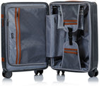 Champs Vintage Air 3-Piece Hardside Luggage Set - Grey-Top and Side Grip Handles