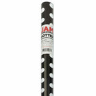 JAM Paper Gift Wrap - Polka Dot Wrapping Paper - 25 Sq Ft per Roll - Black with White Dots - 2 Pack-Size: 50 Square Feet Total (25 Sq. Ft. per Roll)