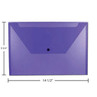JAM Paper Plastic Envelopes with Snap Closure, Legal Booklet, 9.75 x 14.5, Purple Poly, 12 Pack (34830PU)-All styles available in booklet closure, button and string is also available in open end