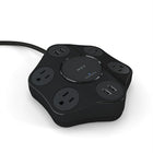 NXT Technologies 4-Outlet plus USB Surge Protector, 8' Cord, 500 Joules (NX56819)-Four standard outlets and four USB ports