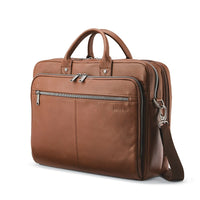 Samsonite Classic Leather Toploader 15.6", Cognac-Cognac, Top Grain Leather