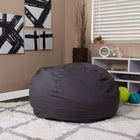 Flash Furniture Oversized Solid Grey Bean Bag Chair-Cotton Upholstery