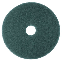 3M Professional Floor Cleaning Pads for Scrubbing - Blue - 17" Diameter - 5 Pack-Made of nylon and polyester fibres in an open textured non-woven construction