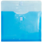 JAM Paper Plastic Expansion Envelopes with Hook & Loop Closure Letter Booklet - 9 5/8" x 11 5/8" - Blue - 6 Pack-Quantity: 6 per pack