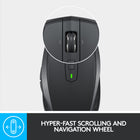 Logitech MX Anywhere 2S Wireless Mouse-Scroll through long documents or web pages faster and easier. Or, press the wheel and shift to click-to-click mode for precise navigation