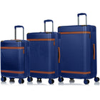Champs Vintage Air 3-Piece Hardside Luggage Set - Blue-From the Vintage Air Collection