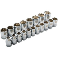 Dynamic Tools 1/2" Drive 19 Piece 12 Point Standard, Metric Socket Set, 10mm - 28mm-Contains: 10, 11, 12, 13, 14, 15, 16, 17, 18, 19, 20, 21, 22, 23, 24, 25, 26, 27, 28mm