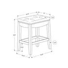 Monarch Specialties 1262 Barstool - Grey Leather-Look/White - 2 Pack-Assembly required: Illustrated instructions and all hardware are provided for convenience (additional tools may be needed)
