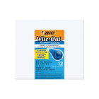 BIC Wite-Out EZ Correct Correction Tape - White - Tear-Resistant Tape - 12 Pack-DRIES INSTANTLY: Like BIC Wite-Out correction fluid, this correction tape applies dry, write over instantly