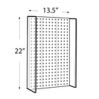 Azar Displays 13.5"W x 22"H Pegboard Powerwing in Solid Black (700355-BLK)-2