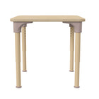 Flash Furniture Bright Beginnings 24" Square Commercial Grade Wooden Adjustable Height Classroom Activity Table - Beech-Powder Coated Metal Legs Adjust in 1" Increments from 15"H - 23"H