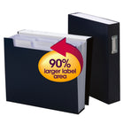 Smead Book Shelf Organizer with SuperTab - Six Pockets - Letter Size - Monaco Blue-Letter