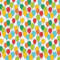 2 Sheet Flat Birthday Wrap, Balloons, 12 Pack-Balloons