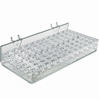 Azar Displays 96-Slot Mascara & Cosmetic Tray For Pegboard, Slatwall/Counter Top, Clear, 2 Pack (225596-2 PACK)-2 hooks attached for easy mounting