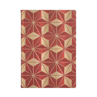 Paperblanks Softcover Flexis - Midi - Lined - Hishi-Red, paper