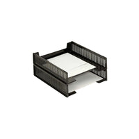 Korr Front-Load Letter-Size Stacking Tray, Black-Stacking front-load letter tray is made of sturdy, high-impact plastic