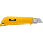 OLFA L-1 18mm Classic Ratchet-Lock Heavy-Duty Utility Knife - Yellow-Yellow ABS plastic handle with stainless-steel support channel