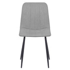 My Home My Living Polyester Side Chair - Grey - 2 Pack-Seat back has vertical line design