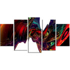 Designart Into the Center 5-Panel Modern Canvas Art Print, (PT3079-373)-Print