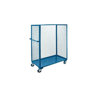 Kleton Wire Mesh Stock Truck, 1-Shelf, Steel, 24" x 63" x 39", Three Sided (ML220)-No. of Shelves: 1