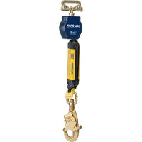DBI Sala Nano-Lok Self-Retracting Lifelines with Single Leg Connector and Steel Swivel Hook-Automatic quick-activating arrestor stops a falling worker within inches; replaces lanyard and improves safety