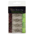 JAM Paper Fashion Design Binder Clips, Small, 19mm, Green and White Polka Dots Binderclips, 3 packs of 10 (336128838g)-Size: Small .75 inch (19mm)