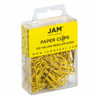 JAM Paper Colored Standard 1" Paper Clips - Yellow - 2 Packs of 100-Quantity: 2/pack ( 100 per box )