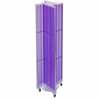 Azar Displays Plastic Pegboard Floor Display Pinwheel, 13.5" x 60", Purple (700461-PUR)-Made from plastic pegboard