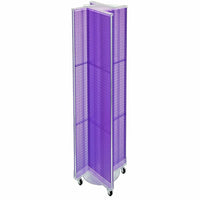 Azar Displays Plastic Pegboard Floor Display Pinwheel, 13.5" x 60", Purple (700461-PUR)-Made from plastic pegboard