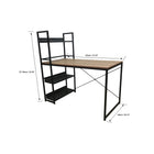 J&R Home Collection Leo Space Saver Desk /Bookshelf Combo-Assembly required