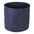 Truu Design Round Felt Woven Storage Baskets, 14 inches, Dark Grey, 5 Pack-Design: features woven felt fabric that comes in a beautiful grey tone, which will add a modern and contemporary touch to any living space, it's a design that is timeless and will never go out of style