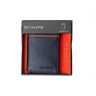 Champs Leather RFID Secure Case Wallet - Navy-Gift box included for easy gift giving and an elegant presentation
